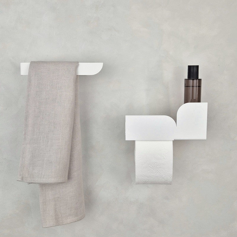 White bathroom accessories