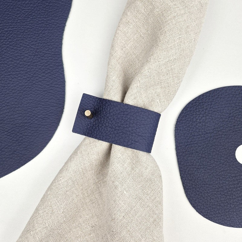 Navy blue napkin ring
