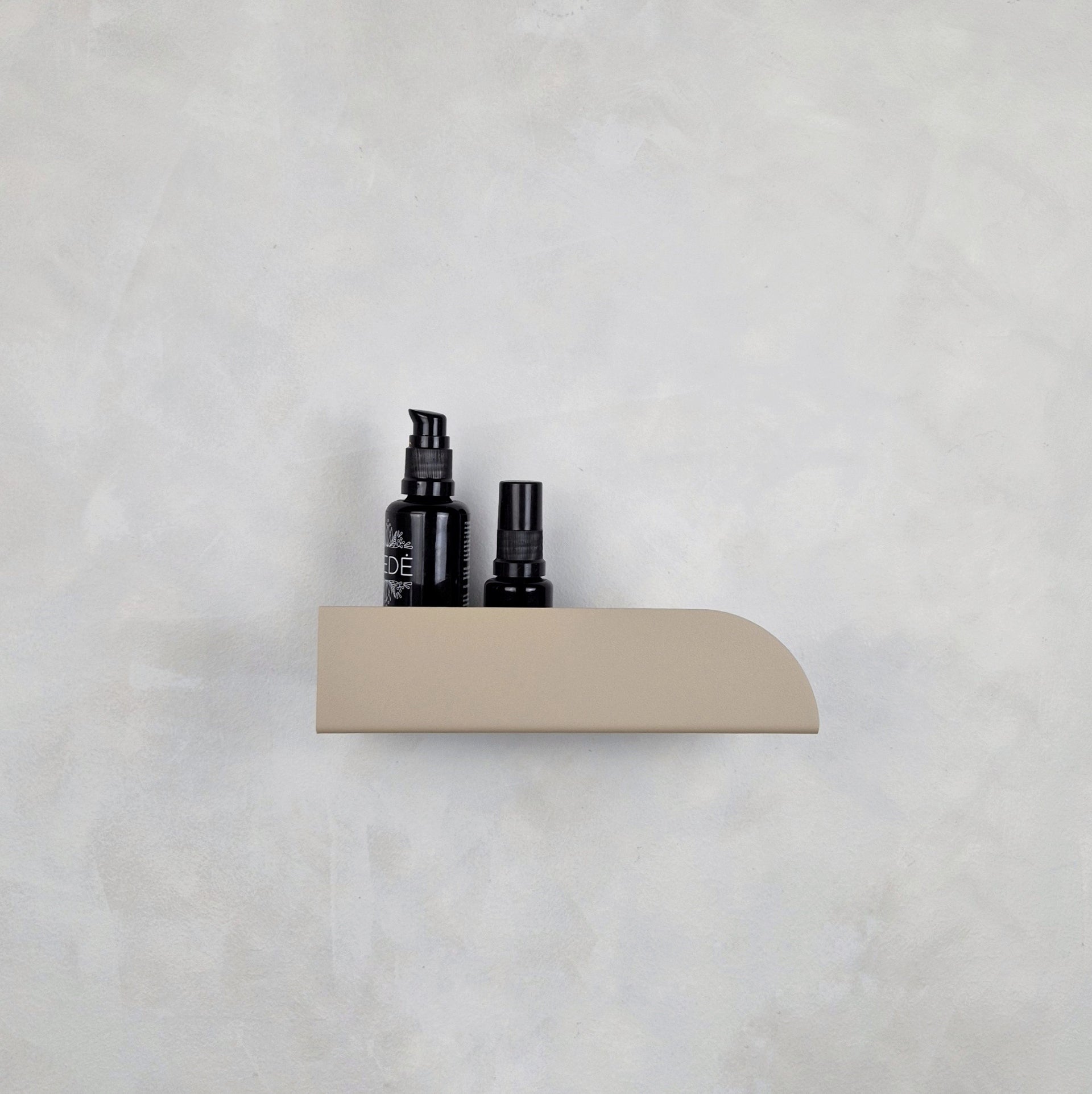 Small beige metal wall shelf BAUHAUS