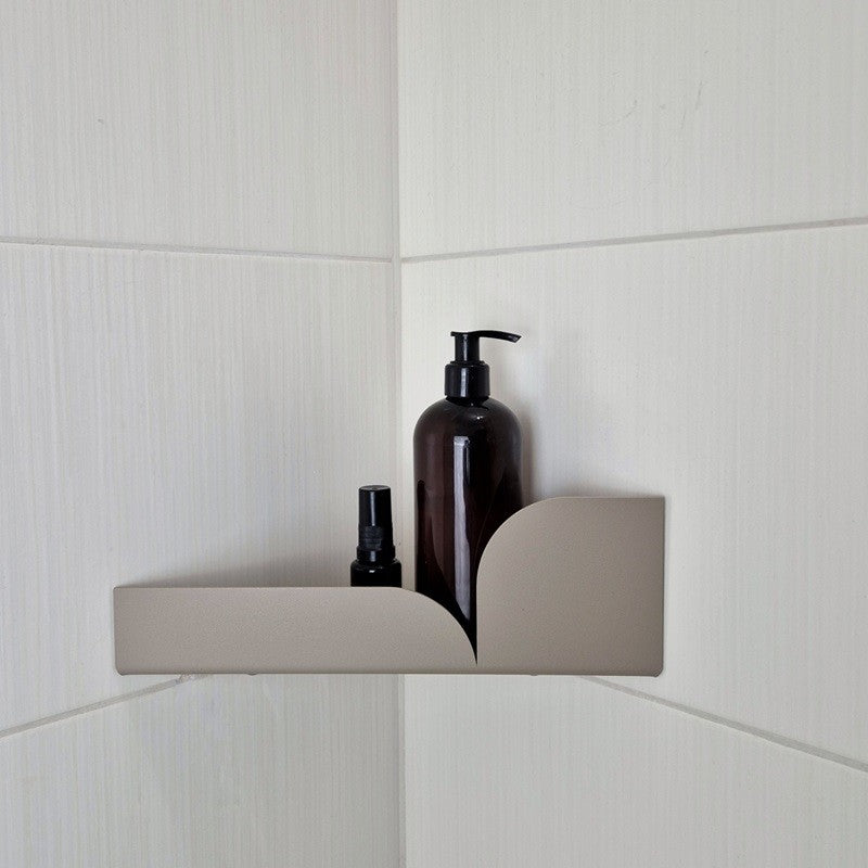 Beige shower corner shelf