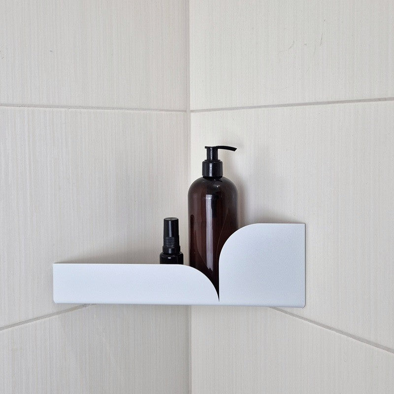 White shower corner shelf