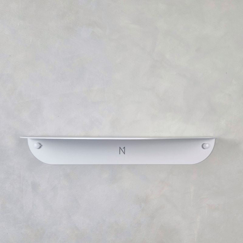Metal white wall shelf