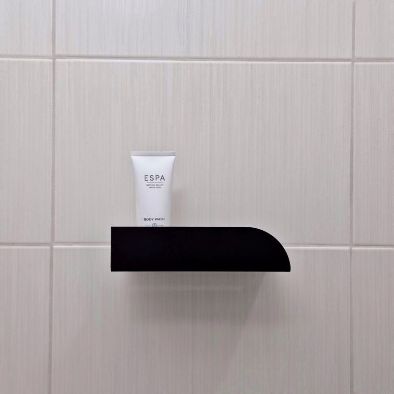 Small shower shelf black