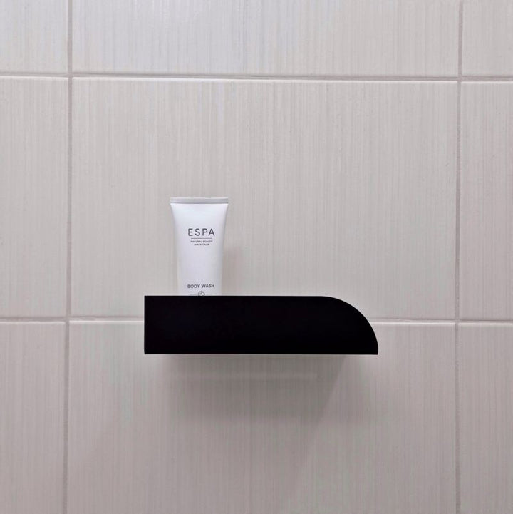 Small shower shelf black
