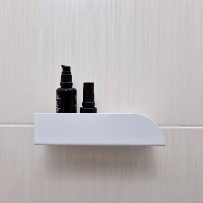 Small shower shelf white