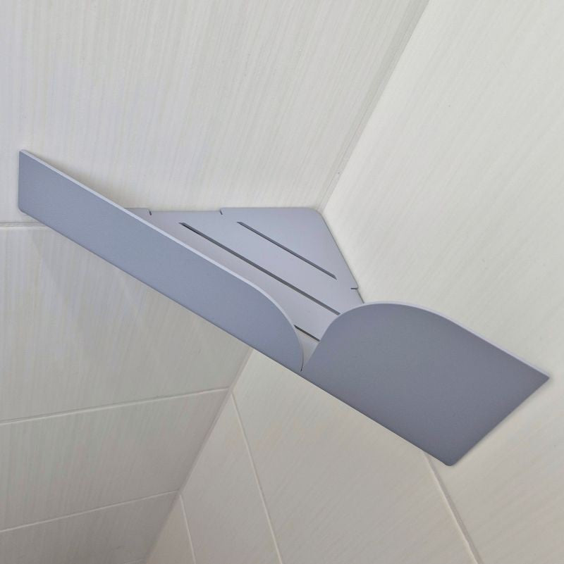 Grey shower shelf