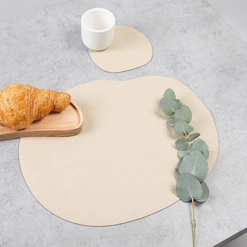Leather placemat ivory | MILLSTONES