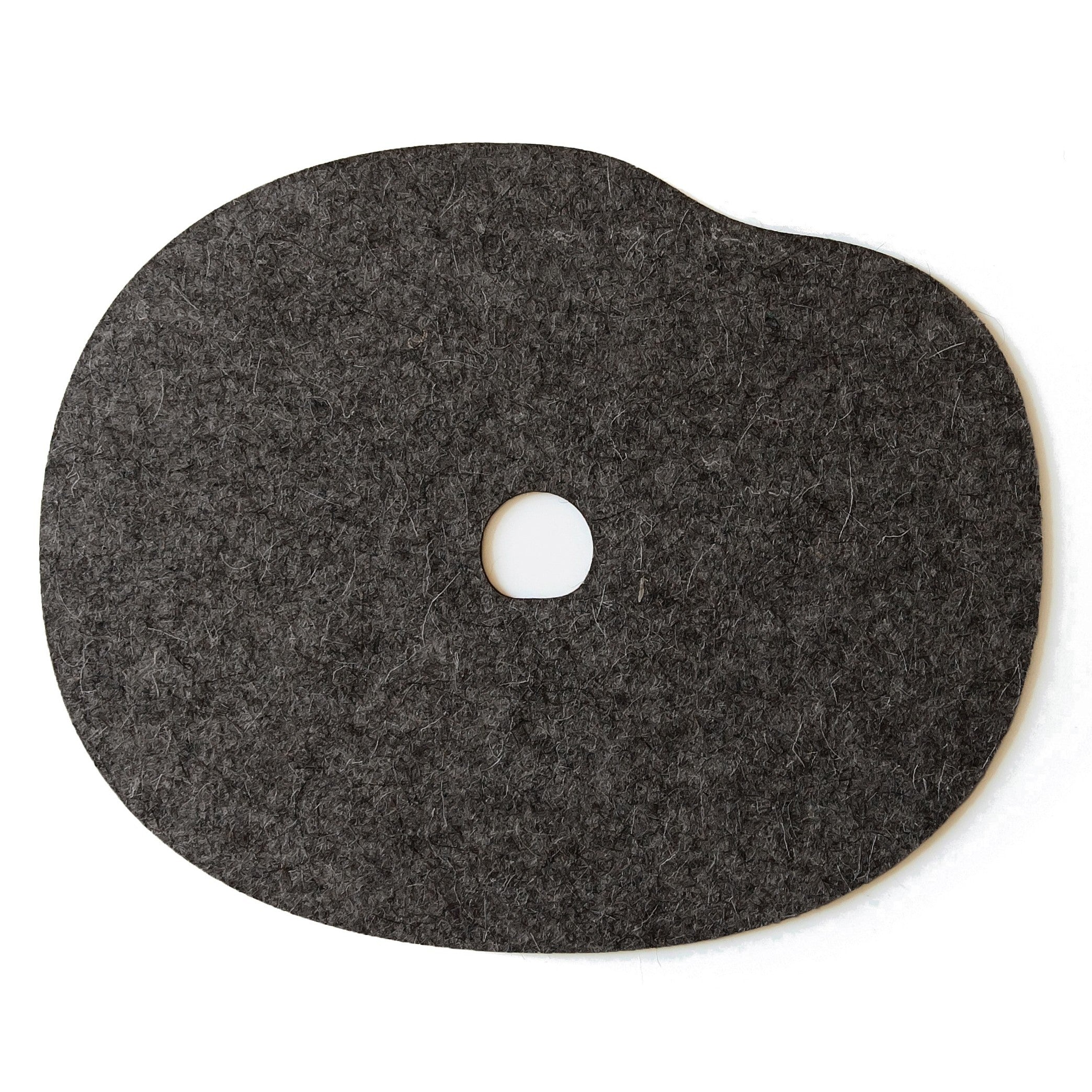 black felt placemat