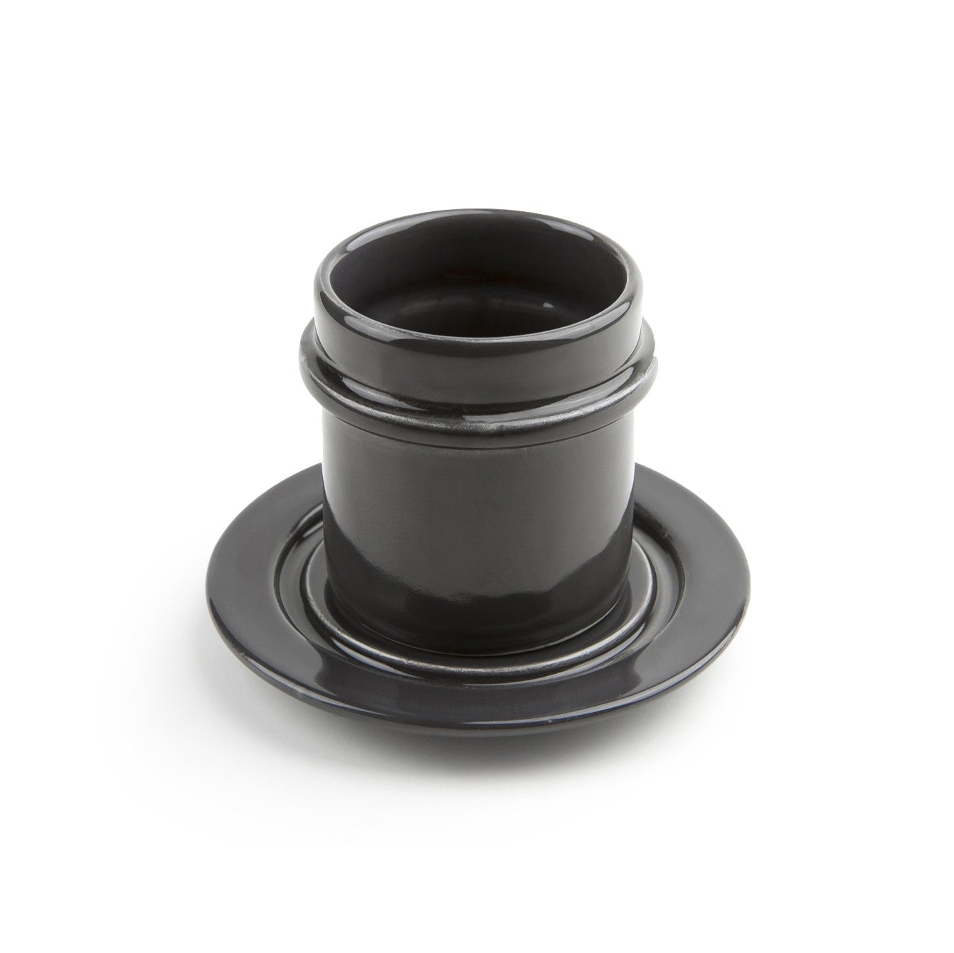 pottery cup and saucer