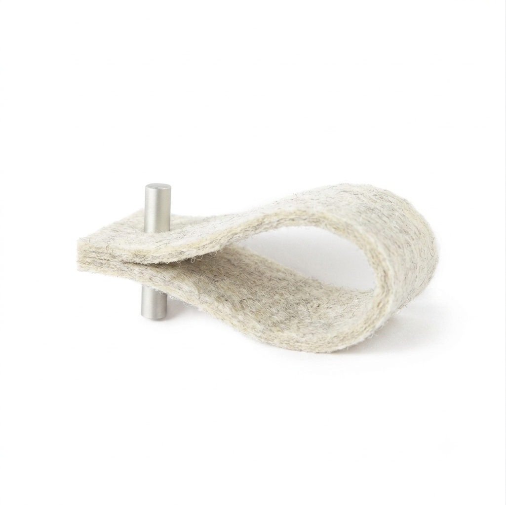Felt napkin ring ivory
