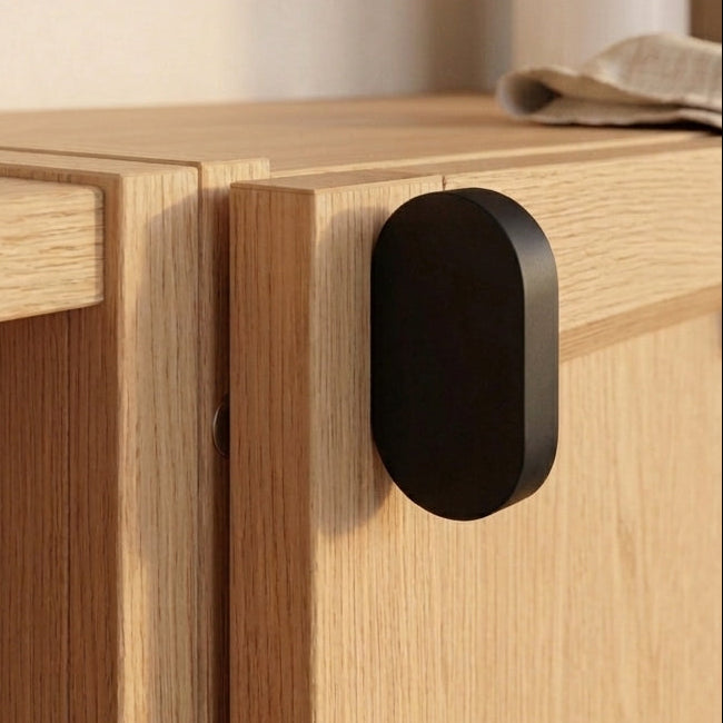 oval black cabinet handle 
